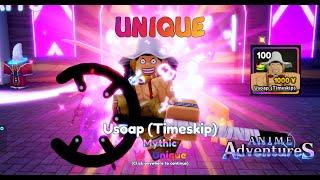 MAX LVL 100 UNEVO UNIQUE USSOP IN ANIME ADVENTURES  + Getting Unique on Ussop Reaction