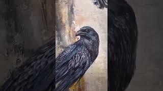 #crowart #crowdrawing #crow #oilpainting #painting #watercolor #paintingcrow