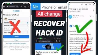 How to Recover Facebook Hacked account without Email and Phone number 2024 | fb hack recover 2024