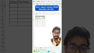 Excel Autofit Column Width‼️Use Amazing Trick #exceltutorial #exceltips #excel #shorts