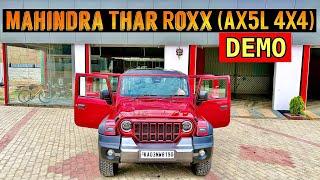 Thar ROXX Demo by Mahindra | AX5L 4WD AT Variant - Tango Red | Mocha Brown Interiors | Roving Couple