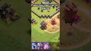 New Multi Gear Tower is not for Beginners (Clash of Clans) | #shorts #clashofclans