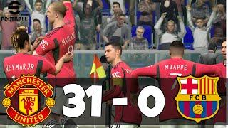 eFootball 24 - MESSI, RONALDO, NEYMAR, MBAPPE, HAALAND, ALL STARS | MANCHESTER UNITED 31-0 BARCELONA