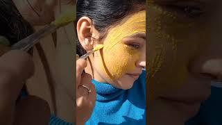 Besan haldi face pack //Diy face pack for glowing skin //#shorts 