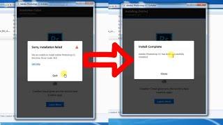 Photoshop cc 2019, Sorry, installation failed