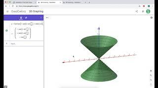 Graphing Spherical Coordinates in GeoGebra 3D (Part 2): A Cone about z-axis