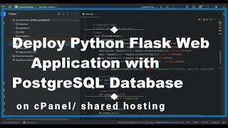 Part 1: Deploying Python Flask Web Application with PostgreSQL Database on cPanel or shared hosting