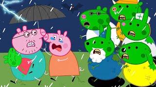 Zombie Apocalypse, Peppa Family Face a Zombie Invasion in City! ‍️| Peppa Pig Funny Animation