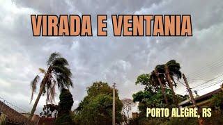 Ventania na virada do tempo em Porto Alegre e queda na temperatura - 24/10/2024