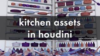 kitchen assets in Houdini -  trailer