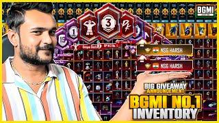 BGMI NO 1 INVENTORY | 500 PLUS MYTHICS | NSG HARSH @BattlegroundsMobile_IN