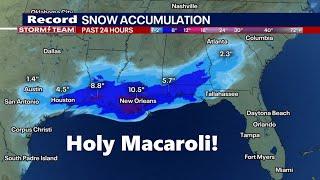 Florida's All-Time Snowfall Record Has Been Shattered, Record Cold Follows - New Fires In South Cali