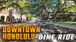 Downtown Honolulu - 4K Virtual Bike Ride - Waikiki, Chinatown, Ala Moana, King Street