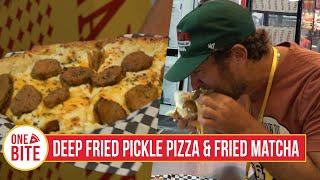 State Fair of Texas Review - Deep Fried Pickle Pizza & Fried Matcha (Dallas, TX)