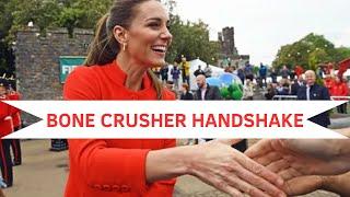 Princess Catherine's bone crushing handshake is a new family tradition