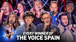 Blind Auditions of every WINNER of The Voice Spain 