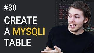 30: Create a MySQL Table in Database | PHP Tutorial | Learn PHP Programming | PHP for Beginners