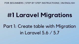 Part 1: Create table with Migration - Laravel 5.6 Migrations