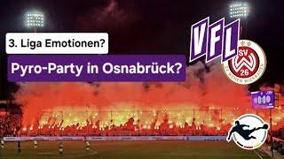 Pyro-Show in Osnabrück!  VfL Osnabrück vs. Wehen Wiesbaden | 3. Liga Atmosphäre 