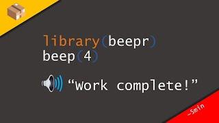 How to make sound notifications in R using the beepr package.