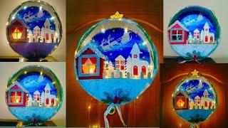 Low Cost Christmas Village Craft Wall hanging Ideas / DIY Wall Decor / Christmas Decorations Ideas