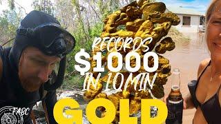 FINDING $1000 of GOLD NUGGETS from the same FLOOD that RUINED OUR HOME! Gold Snipping up a Mountain!