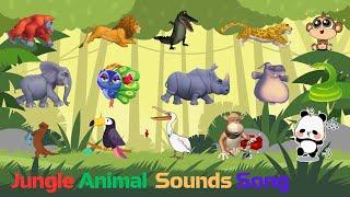 Jungle Animal Sounds Song N1T1 | Nursery Rhymes | Kids TV Education