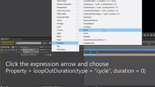 How to simply loop keyframe in after effects