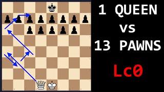 1 Queen vs 13 Pawns | Lc0 Neural Network Engine