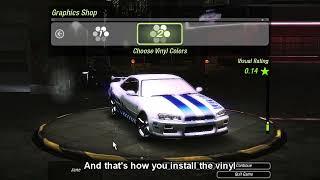 NFS Underground 2 - How to install Brian's Skyline Vinyl