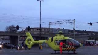 Lifeliner landt tijdens carnaval midden op de kruising Spoorlaan / Heuvelring Tilburg + Vertrek