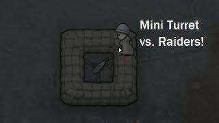 Rimworld | How Big of a Raid Can a Single Mini-Turret Fight?