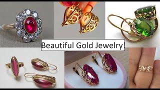 Beautiful gold jewelry! Soviet high jewelry USSR gold Советское  ювелирное искусство ЗОЛОТО СССР