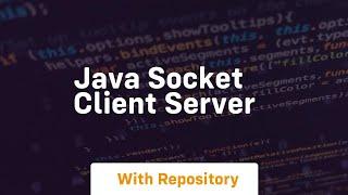 java socket client server