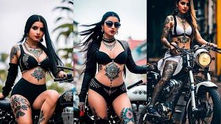 4k AI indian biker girl lookbook | ai art | #ai #lookbook19 #bike