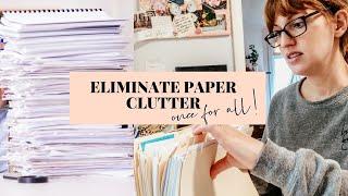 3 SECRETS TO ELIMINATE PAPER CLUTTER ONCE FOR ALL | Sort and file papers #withme! Organizing Tips