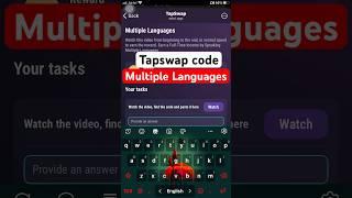 Multiple Languages | Tapswap code || tapswap code Multiple Languages #tapswapcode #crypto #tapswap