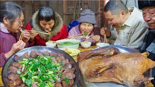 Sausage Feast in Hidden Chinese Village | Primitive Lifestyle