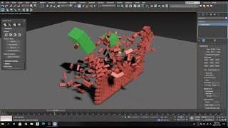 3Ds Max 강좌, MassFX RBody_벽돌담이 무너지는 애니메이션