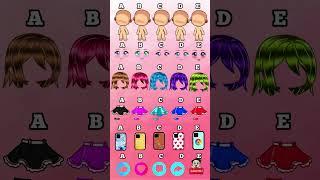 ABCDE Choose Your favourite look️#tocaboca #gacha #avatarworld #roblox #tocalifeworld #funny