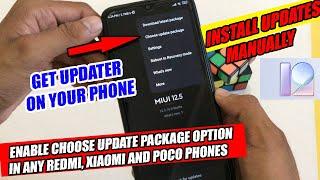 REDMI, XIAOMI AND POCO PHONE ENABLE UPDATER OPTION | Install Updates Manually | MIUI UPDATER