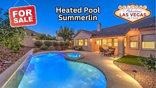 Single Story Home in Summerlin for Sale | Heated Pool | House Tour | Las Vegas