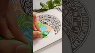 Draw an easy mandala with me️ #shorts #trending #ytshorts #art #satisfying #fyp #mandala #asmr