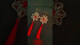 beautiful earring #diy #shortsviral #shortsfeed #handmadeearrings #handcrafted #handcraftedjewelry