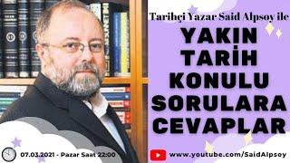 YAKIN TARİH KONULU SORULARA CEVAPLAR - 15