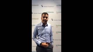 Raj Manek, MD, Messe Frankfurt India at Heimtextil | Ambiente India 2017