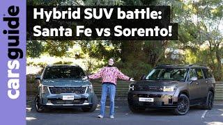 Hyundai Santa Fe Hybrid vs Kia Sorento HEV 2025 comparison review: Which hybrid family car is best?