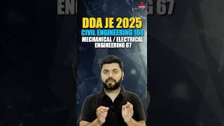 DDA JE Vacancy 2025 for Engineers #ddaje #dda
