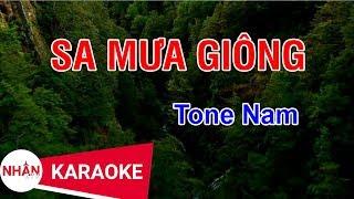 Sa Mưa Giông (Karaoke Beat) - Tone Nam | Nhan KTV