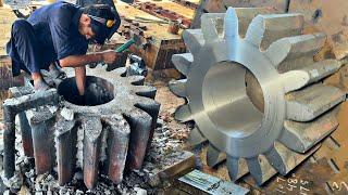 Incredible Manufacture Industrial Gear & Hobbing Process Huge Wheel Gear Making In The Factory